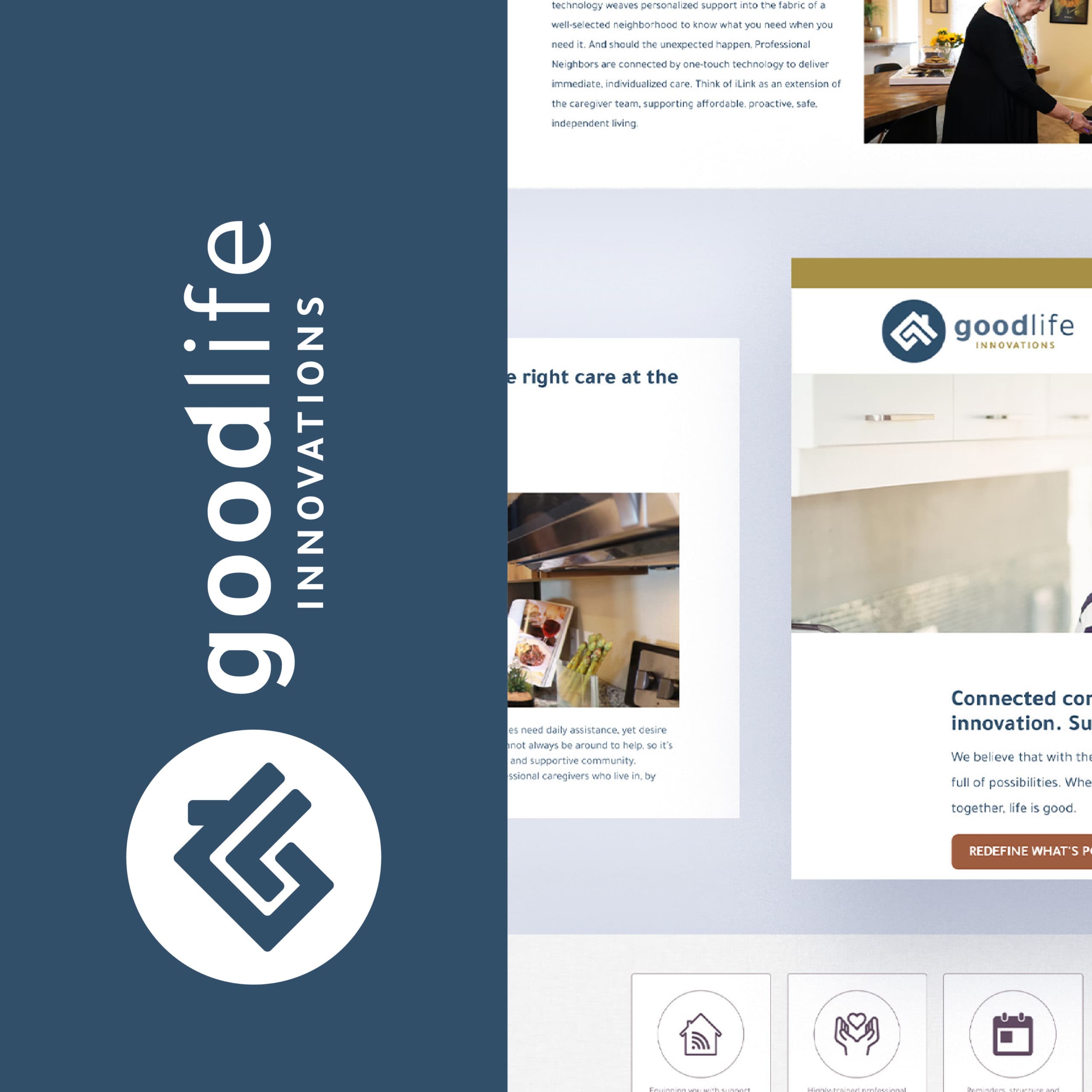 GoodLife Innovations Brand identity + website