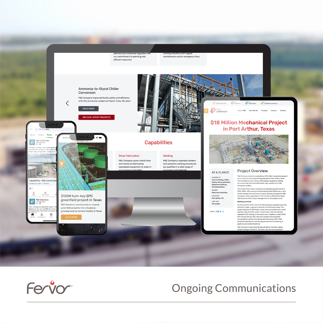 Piping & Equipment Company: Ongoing Communications: spotlight image 1